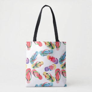 Summer Beach Flip Flops Pattern Tote Bag