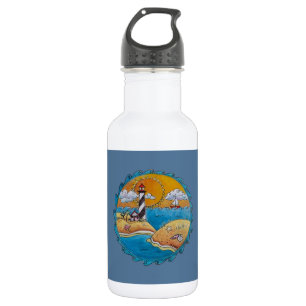 Summer beach fun sunny seashore coastal 532 ml water bottle