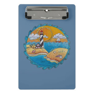 Summer beach fun sunny seashore coastal mini clipboard