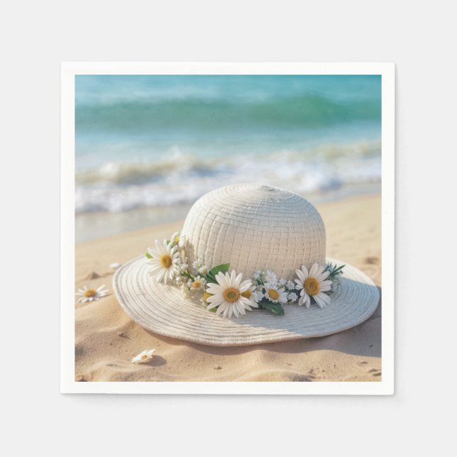 Summer Beach Hat Napkin (Front)