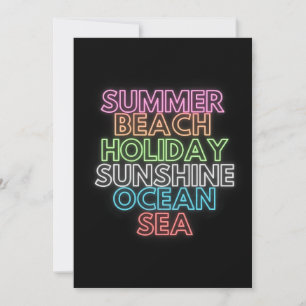 Summer Beach Holiday Sunshine Ocean Sea Holiday Va Invitation
