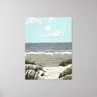 Summer Beach Location Canvas Print