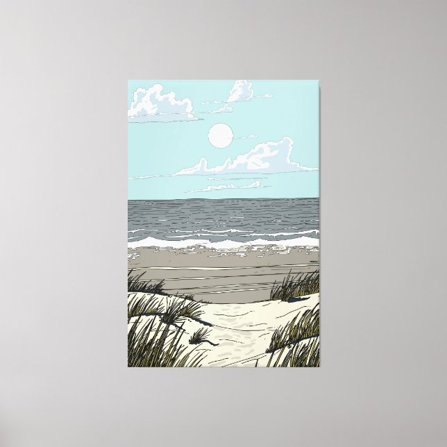 Summer Beach Location Canvas Print (Front)
