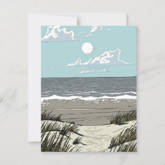 Summer Beach Location Postcard