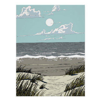 Summer Beach Location Poster
