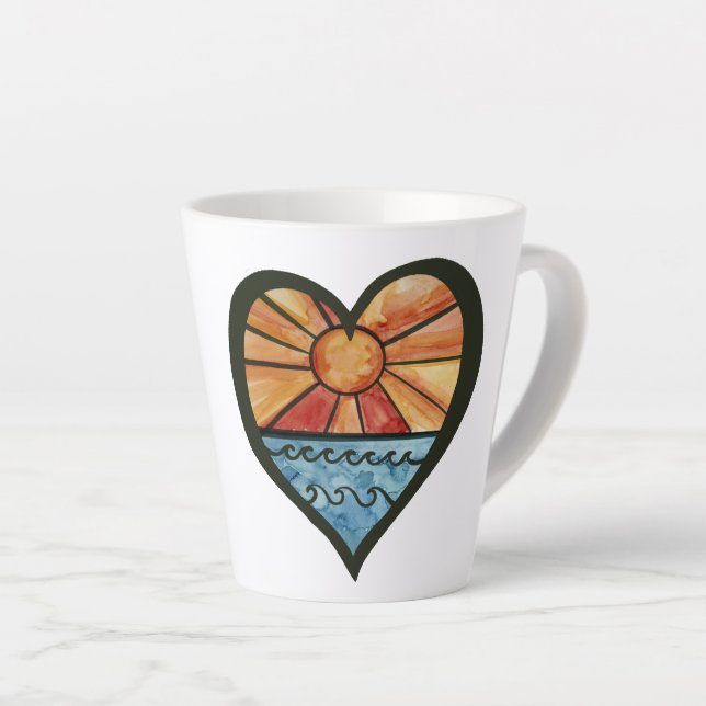 Summer Beach love                                  Latte Mug (Right Angle)