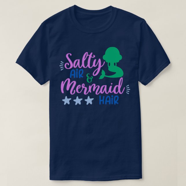 Summer Beach Mermaid Vibes T-Shirt (Design Front)