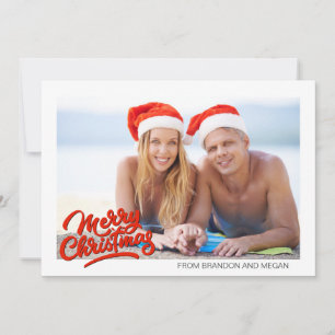 Summer Beach Merry Christmas Photo Holiday Card