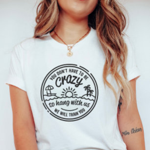 Summer Beach; Minimalist Beach Crew T-Shirt