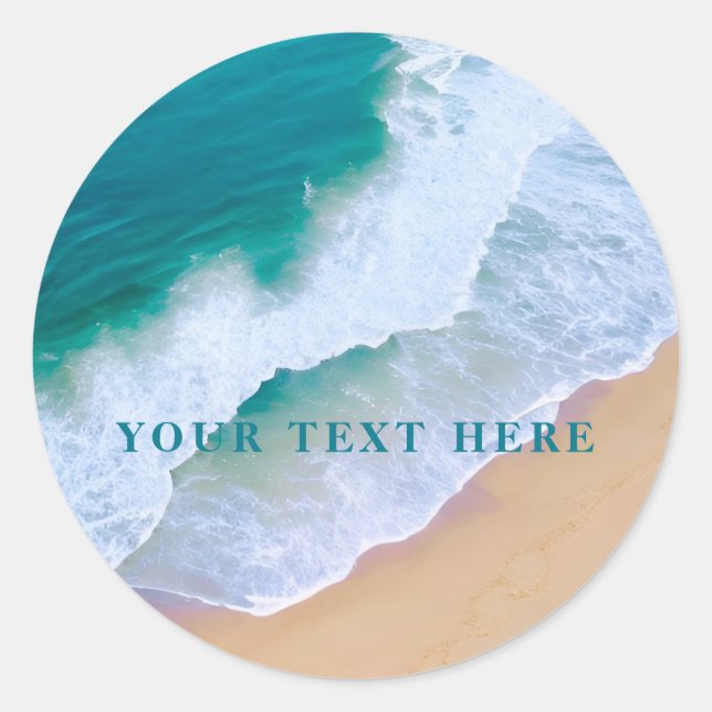 summer beach modern minimalist ocean Sticker (Front)