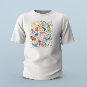 summer beach motif T-Shirt