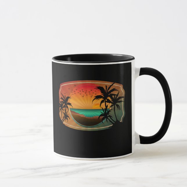 SUMMER BEACH NATURE VINTAGE MUG (Right)