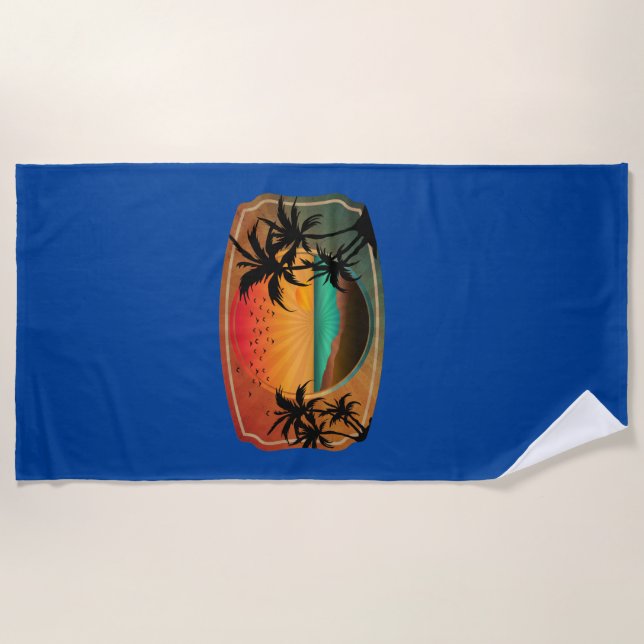 SUMMER BEACH NATURE VINTAGE TOWEL (Front)