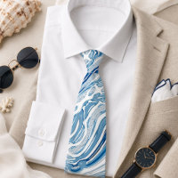 summer beach nautical waves watercolor blue swirls
