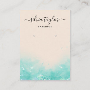 Summer Beach Ocean calligraphy  display card