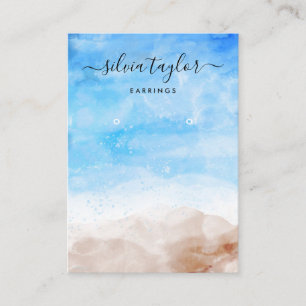 Summer Beach Ocean calligraphy  display card