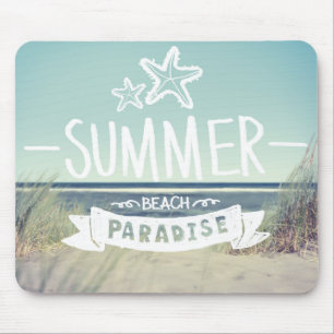 Summer Beach Paradise Mouse Mat