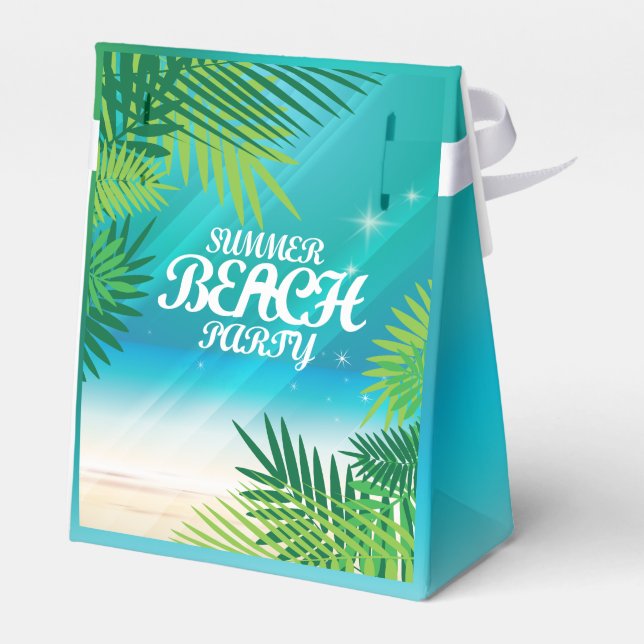 Summer Beach Party Favour Box (Back Side)