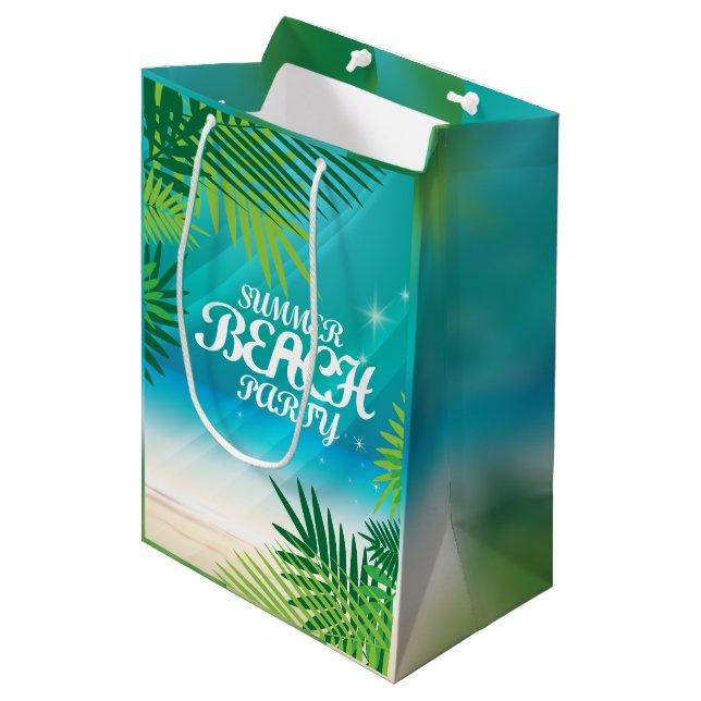 Summer Beach Party Medium Gift Bag (Front Angled)