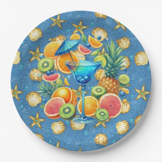 Summer Beach Party  Paper Plate (Front)
