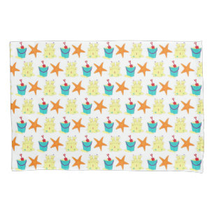Summer Beach Party Sandcastle Starfish Pail Shovel Pillowcase
