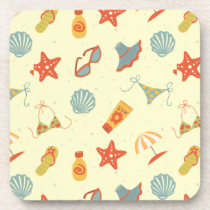 Summer Beach Pattern Coaster