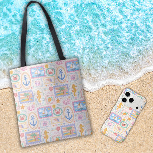 Summer Beach Pattern Cute Beach  Tote Bag