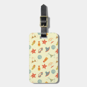 Summer Beach Pattern Luggage Tag