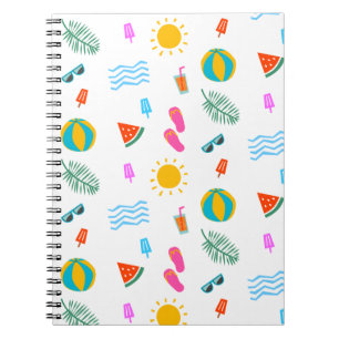 Summer Beach Pattern Notebook