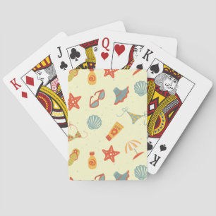 Summer Beach Pattern Playing Cards