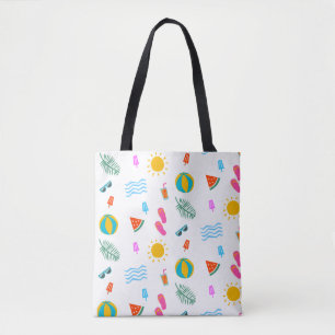 Summer Beach Pattern Tote Bag