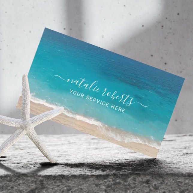 Summer Beach Photography Event Planning Business Card (Creator Uploaded)
