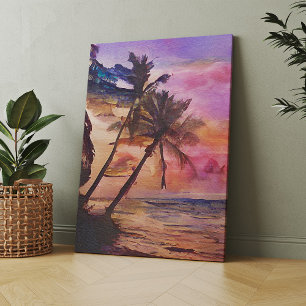 Summer Beach Postcards 3/3 Canvas Print