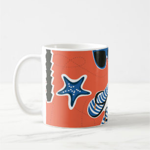 Summer Beach: Relaxing Seamless Pattern. Coffee Mug