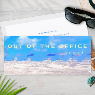 Summer Beach Retirement Congratulations Card