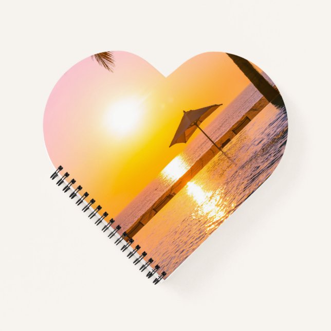 Summer Beach Scene With Sea Notebook (Front)