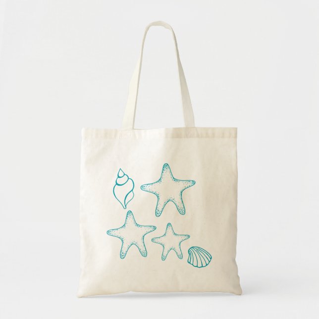 Summer Beach Seashells Cruise Tote Bag Gift (Front)