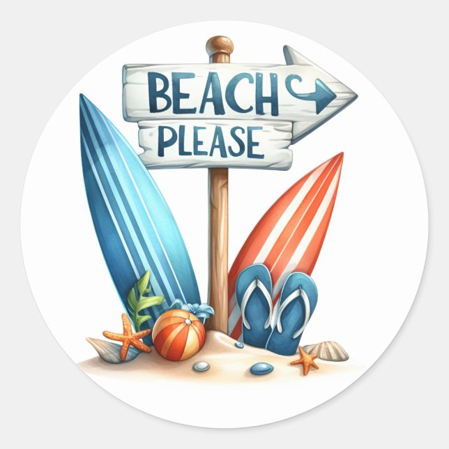 Summer Beach Stickers (Front)