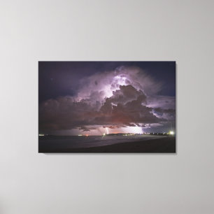 Summer beach Storm Canvas Print