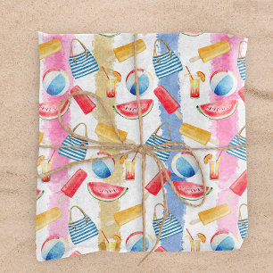 Summer Beach Stripes Tissue Paper