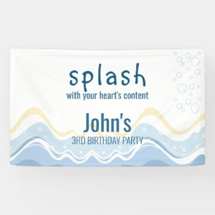 Summer Beach Themed Birthday Banner