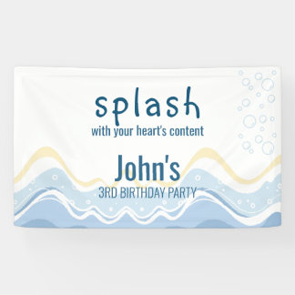 Summer Beach Themed Birthday Banner