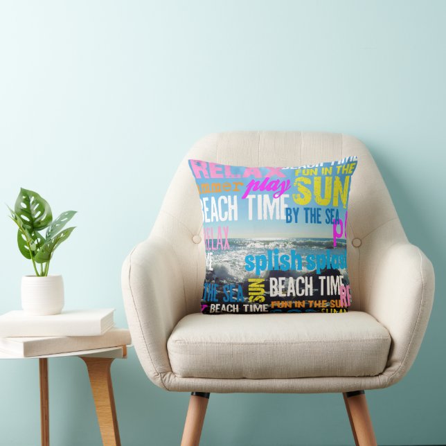 Summer Beach Time Fun Cushion (Chair)