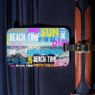 Summer Beach Time Fun Luggage Tag