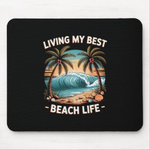 Summer Beach Tropical Vacation Vibes And Sunny Par Mouse Mat