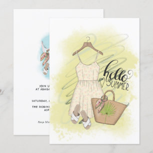 Summer Beach Vacation Birthday Party Invitation