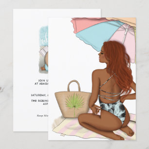 Summer Beach Vacation Birthday Party Invitation