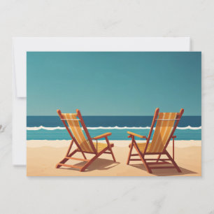 Summer beach vacation holiday card