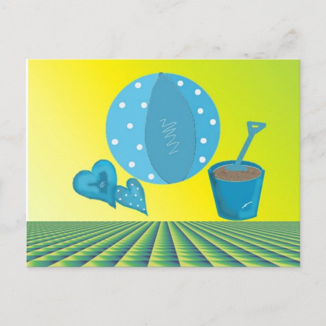 Summer Beach Vacation Postcard (Front)