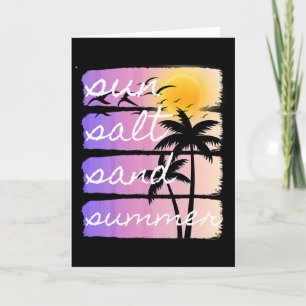 Summer Beach Vacation Salt Sun Sand Sunset Cruise Card